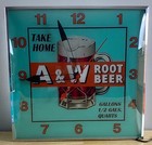 A   W Root Beer Lighted Soda Advertising Wall Clock Free Shipping
