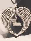 Yorkshire Terrier Yorkie Dog  Lovers Angel Wings Memory Leather Necklace