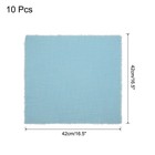10pcs Cloth Napkins 16 5x16 5 Inches Cotton Linen Napkins With Fringe Light Blue