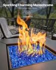 Vevor 20 Lbs Fire Glass 1 2-inch Fireplace Glass Rocks For Fire Pit Table