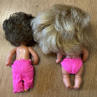 Lot Of 2 Vintage 1976 Mattel Rosebud Babies Happy Heart Family Dolls 5 