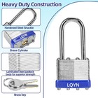 Padlocks Keyed Alike  Pack Of 6  Laminated Steel Keyed Lock 6 Pack Long Shackle