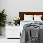 White 3 Drawer Dresser For Bedroom  Small Nightstand Modern Storage Chest Of Dra