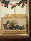 Die Cut Victorian Paper Scrap Greeting Card Framed Late 19th Century
