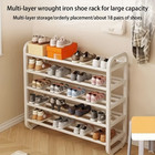 5 Tier  Shoe Rack  Narrow Space Saving  Metal Storage Organizer  Entryway