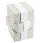  8  Medium Pearl White Gift Boxes With Wrap Bands  3 Boxes  3 Antique White