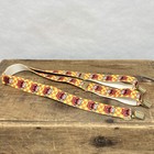 Vintage Kool Aid Man Suspenders Elastic Checkerboard Yellow Orange