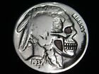 1937  Hobo Nickel Buffalo Nickel - Handmade Indian Skull