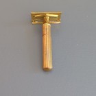 Gillette Gold Tone Metal Double Edge Safety Razor Made In Usa