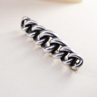 Vintage Sterling Silver Handmade Brooch  925 Chain Bar Pin