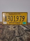 Mississippi Car Tag Lot 11 Total Apportioned Arts Crafts Building Wall Decor