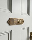 Nautical Brass Door Signs     Head     Vintage Boat Plaques     Marine Wall Decor