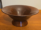 Vintage 1959 Walnut Hand Made Lathe Turned Wooden Bowl Exquisite 5 5 