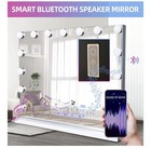 Hollywood Vanity Mirror With Lights And Bluetooth Speaker  15 Dimmable Led Bulbs