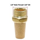 10 Pcs 1 8 Inch Npt Brass Exhaust Muffler Hex Sintered Silencer Air Filter