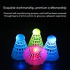 3pcs Led Badminton Shuttlecocks Blue Yellow Pink Nylon Lighting Glow In The Dark