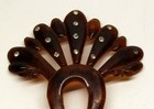Vintage Tortoise Shell Rhinestone Hair Comb