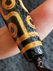 Tibetan Agate Pre 1800s 9 Eye Dzi Bead Prayer Necklace