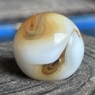 Vintage Christensen Agate Nine   Tail Pontil Transitional Slag Shooter Marble