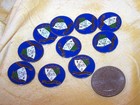 Vintage Lot Of 10 Kappa Delta Sorority Small Thin Metal Crest Discs  3 4  - Kd