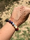 7 Chakra Bracelet Lava Rock  Reiki Feng Shui Healing Gem Stones Bracelet  8mm