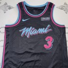 Nike Miami Heat  3 Wade Jersey Black Size 44 Medium Miami Vice Swingman