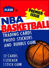 1986 Fleer Basketball Wax Pack Store Counter Advertising Standup Sign