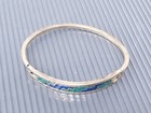 Vintage Native American Navajo Sterling Silver Hinged Bracelet