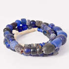 Dogon Marvered Ultramarine Blue Trade Beads 34 Inch