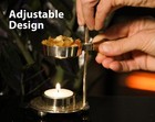 Brass Resin Frankincense Myrrh Incense Burner 12cm Tea Light Candle Burner