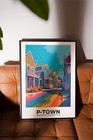 Provincetown Massachusetts Vintage Style Travel Poster - Home Decor  Wall Art