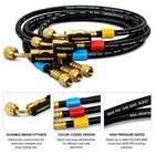 Fieldpiece Hr3b 1 4  Ball Valve Refrigerant Hose Set 3-pack  5ft Hvac  replica 