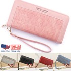 Womens Leather Zip Long Wallet Multi Card Holder Coin Purse Clutch Phone Handbag