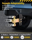 Adjustable Trailer Hitch 2  Receiver 6  Drop rise balls 20000 Lbs