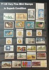 71 United States Very Fine Mint Stamps All In Superb Condition   All Different