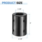 Shaft Coupling 1-1 8  Bore 2-1 8  Od 3  Length Rigid Coupling  4 Set Screws