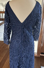 Navy Blue Evening Gown Dress Mother Of The Bride Or Groom Sz S