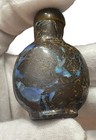 20th Century Carved Australian Boulder Opal Snuff Bottle With Tiger Eye Stopper