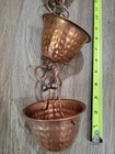 Pure 100  Hammered Copper Cup bell Rain Chain 8-feet New