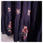 Wayward Fancies Black Floral Skirt 3x Embroidered Boho Flowy Whimsigoth Cottage