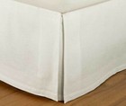 Nwt Pottery Barn Essentials Linen Cotton Bed Skirt Queen 14  Drop Ivory New