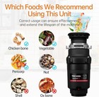1 2 Hp Garbage Disposal Continuous Feed Food Waste Disposer For Kitchen Waste