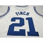 Custom Finch  21 Basketball Jersey White Blue Sewn Hip Hop Workout Shirts S-6xl
