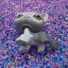 Hasbro Lps Littlest Pet Shop Shorthair Cat Grey White Monopoly Cat  138 Euc