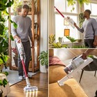 Bissell Powerclean Swivel Head Cordless Stick Vacuum 4342 10 5  Cleaning Path Wh