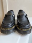 Dr  Martens Penton Bex Ds Pltd Black Leather Slip-on Loafers Round Toe Us 9