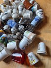 Lot Of 54 Vintage Sewing Thimbles Variety Of Sizes Souvenir Travel China Glass