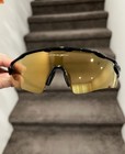 New Oakley Radar Ev 24k Gold Oo9208 9208 Black Gold Prizm 128 One Size Fits All