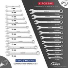Workpro Mechanics Wrench Set Metric standard 22pcs With Rack Organize Crv Steel