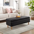 Pu Storage Ottoman Bench 44  Shoe Stool 6 1  Deep Storage Space Bedroom Entryway